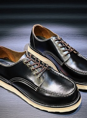 阿美咔叽美式复古低帮875马丁靴日式休闲牛皮鞋真皮厚底工装男鞋