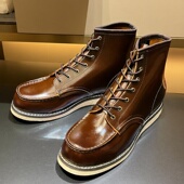 复古1907真皮高帮厚底工装 阿美咔叽男鞋 美式 男靴875伞兵马丁短靴