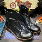 鞋 固特异美式 复古黑色植鞣马皮马丁靴子男英伦风真皮高帮百搭工装