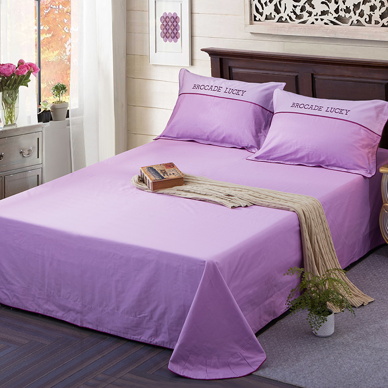 床单单件纯棉网红双人床单人床男全棉女纯色1.8m1.5米床上用品2.0