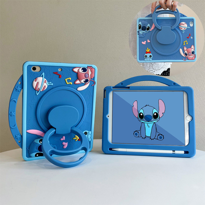 手提史迪仔360度旋转支架适用华为MatePad11.5s保护套Air带笔槽SE荣耀平板10卡通X9Pro荣耀V9畅享2硅胶M6软壳