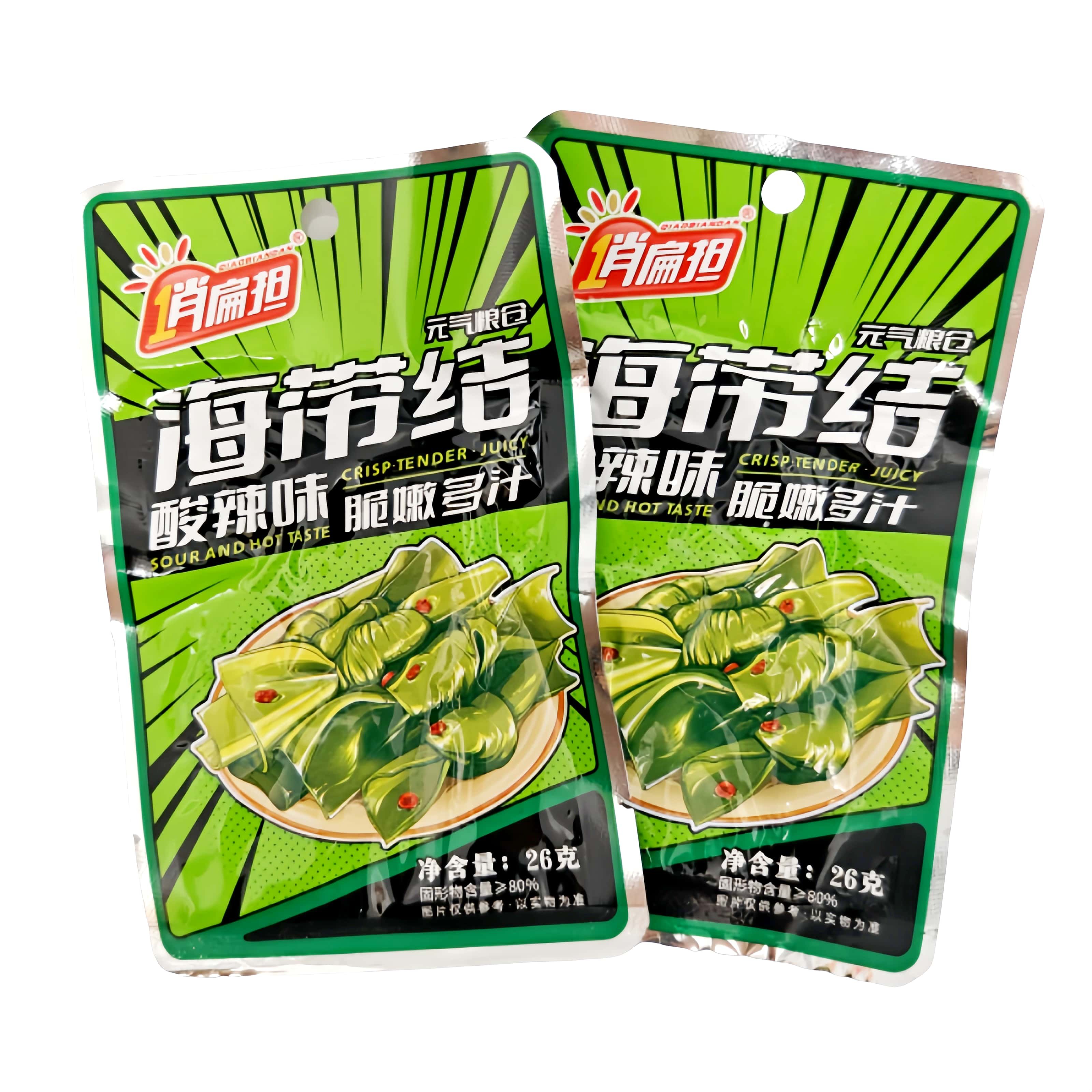俏扁担海带结绝带双椒山椒海带结香辣海带片丝下饭菜酱菜开袋即食