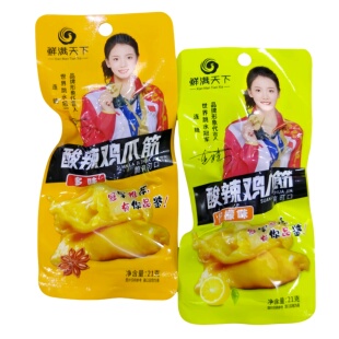 鲜满天下酸辣鸡爪筋柠檬多味凤爪筋去骨鸡爪子零食无骨泡爪