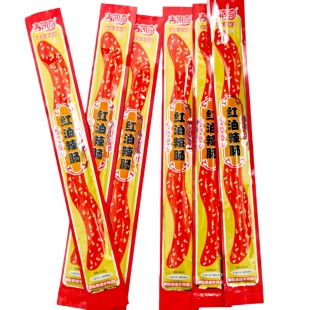麦凯奇红油辣肠辣条香辣棒8090后童年儿时怀旧零食校园小卖铺小吃