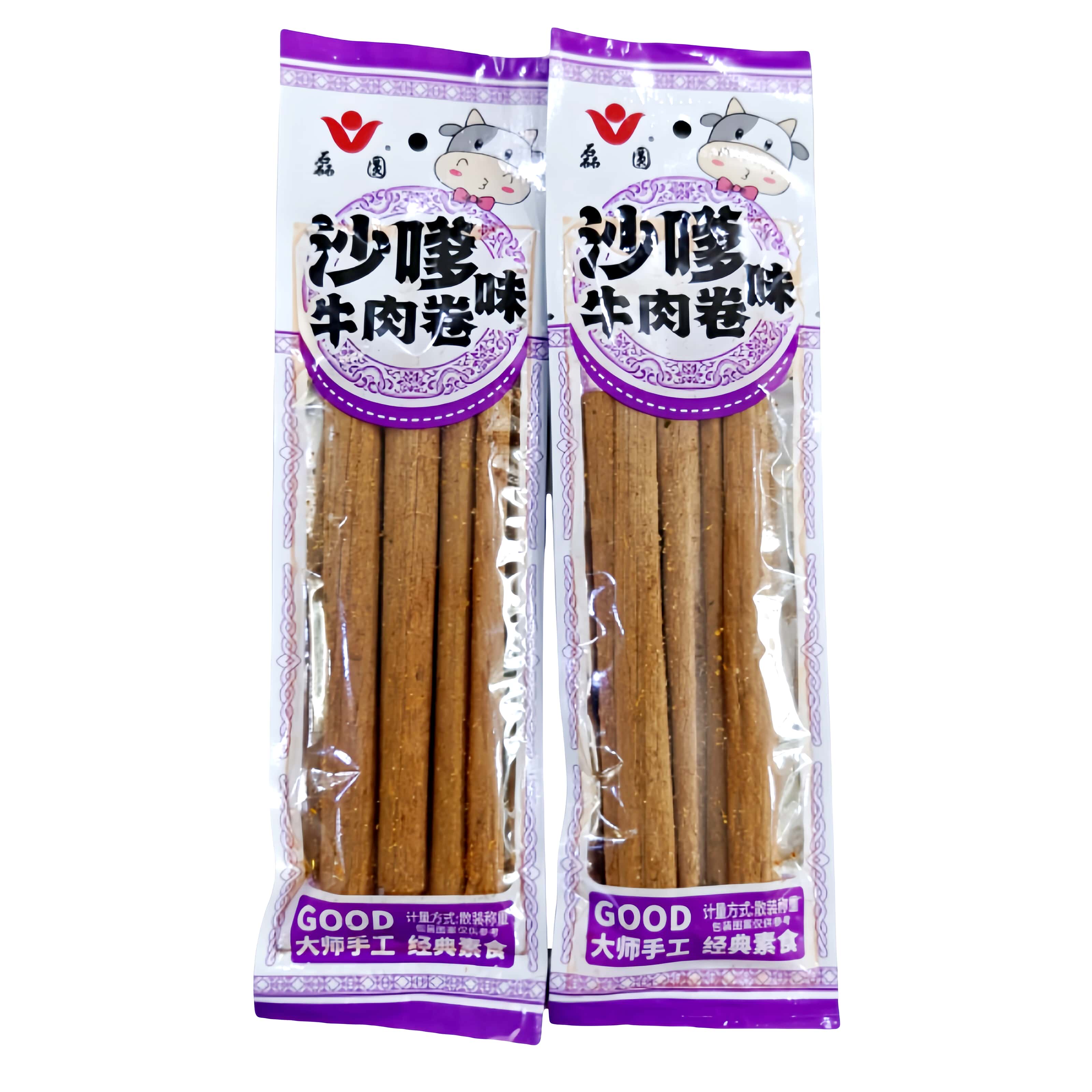 磊圆沙嗲牛肉卷味辣条调味面制品童年怀旧休闲解馋小零食辣条零食