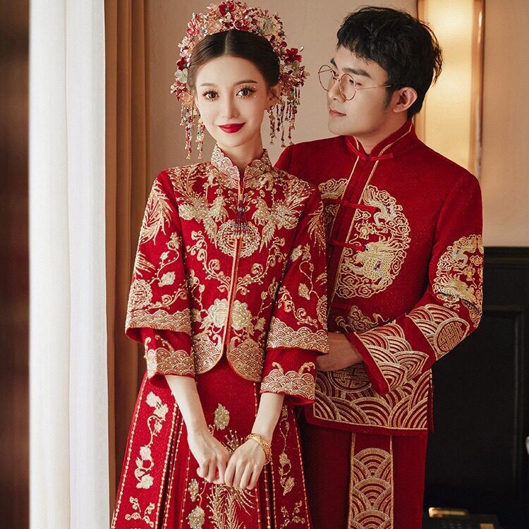 2026中式秀禾服新娘新郎结婚嫁衣