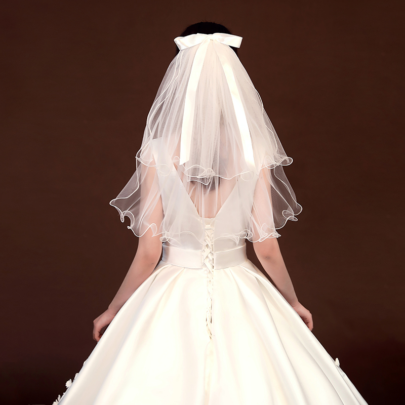 超仙森系网红婚纱领证登记头饰