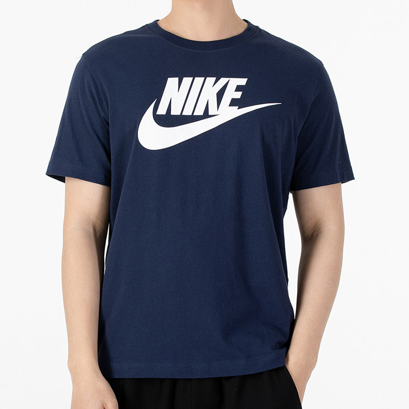 nike/耐克男装跑步训练运动服简约logo休闲圆领短袖t恤ar5005-411