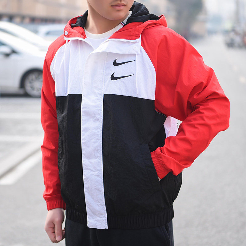 耐克外套男装2023冬新款解构双勾连帽运动服防风衣夹克cj4889-657