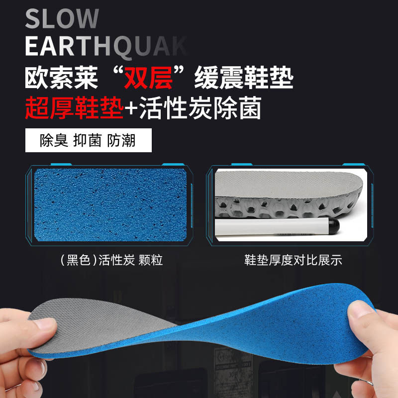作训鞋男士黑色秋冬季新式防滑耐磨款消防体能训练工作劳保棉胶鞋