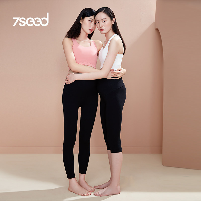 七子花孕妇托腹裤低腰怀孕纯棉打底裤孕期黑色七分裤睡裤夏季薄款