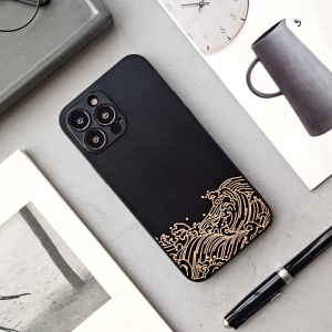 乘风破浪|适用于苹果15Promax手机壳真皮iphone14中国风12全包13mini