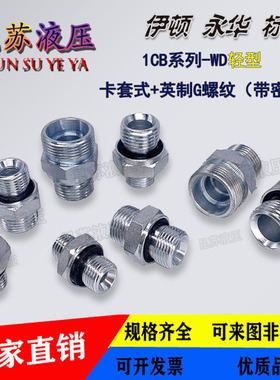 永华标准卡套过渡接头1CB系列-WD公制24°内锥英制G螺纹密封轻型2
