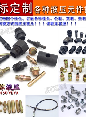 高压油管液压接头订做非标定做公制英制美制异型变径卡套内外螺纹