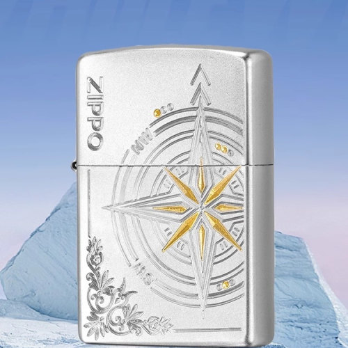 zippo打火机防风官方正品深雕爱情指南针diy刻字情人节礼物送男友