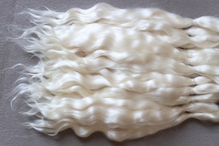 俄罗斯进口精梳马海毛纯精梳原毛发束发排bjd小布blythe假发发束