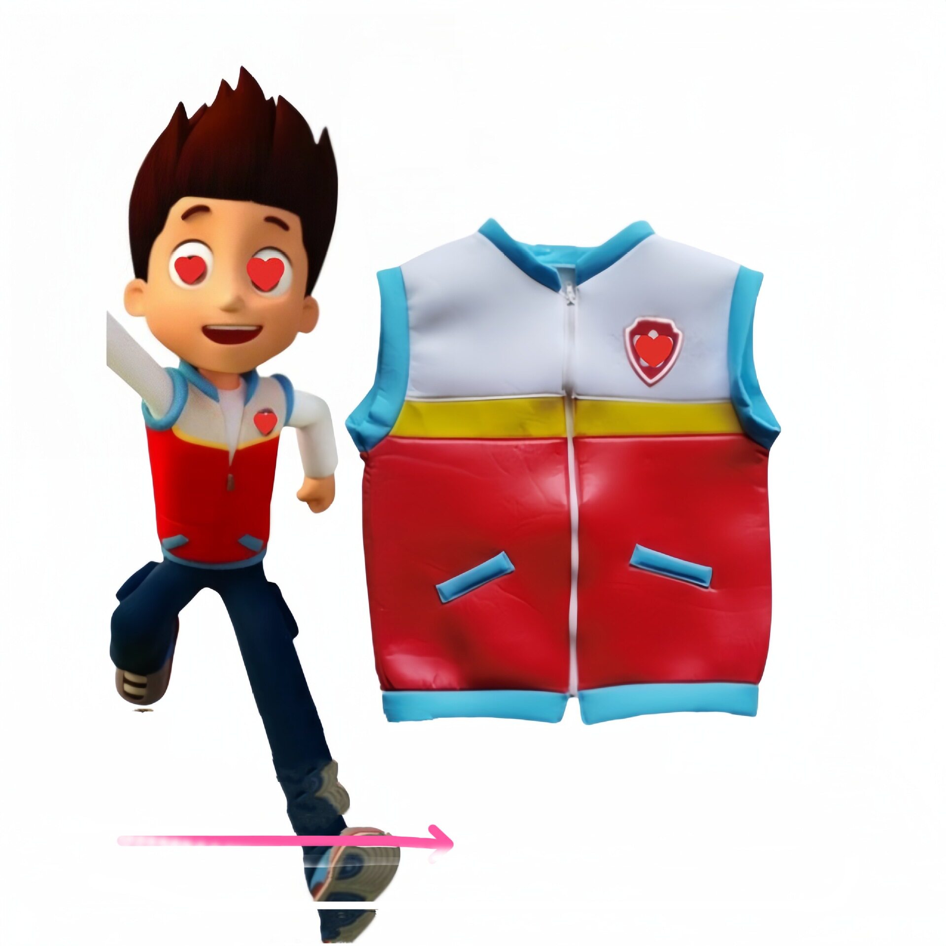 儿童万圣节COS表演服装队长马甲外穿宝宝演出背心舞台演出服装