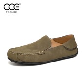 CCE男鞋 9686 帆船透气踩跟乐福鞋 真皮复古豆豆鞋 英伦一脚蹬懒人鞋