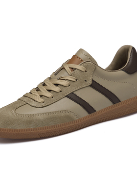 CCE真皮休闲板鞋男牛皮透气软底运动鞋百搭德训鞋潮男鞋HT2375-C