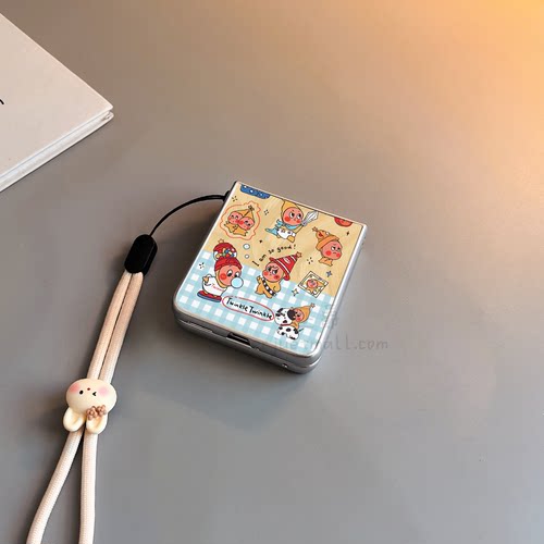 格子星星人适用小米mixflip华为purax手机壳pocket2硬novaflips三星zflip764卡通荣耀v磨砂oppofindn3n2女w25