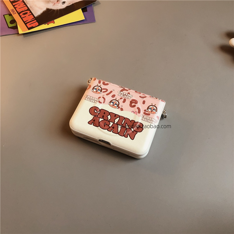 豹纹哭娃磁吸适用小米mixflip2华为purax手机壳pocket2硬novaflip荣耀v三星zflip76450卡通女oppofindn3n2