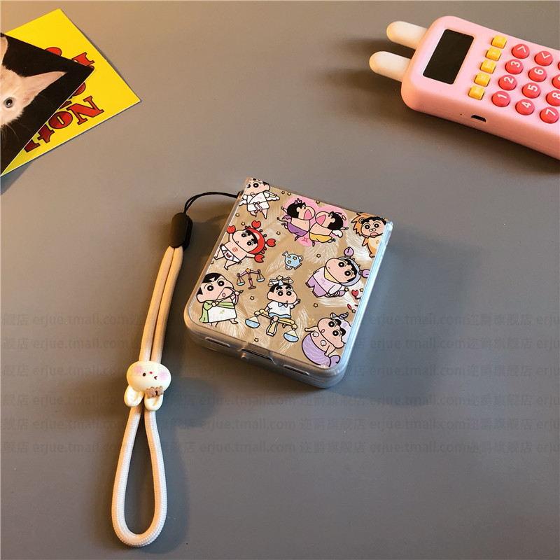 美人鱼适用华为pocket2手机壳p50三星zflip6 5 3 4卡通vivoxflip硬壳oppofindn3flip n2女小米mixflip荣耀v