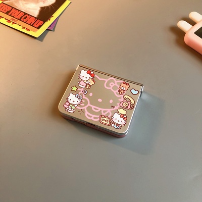 粉银撞色KT猫适用小米mixflip2华为purax手机壳pocket2硬磨砂可爱荣耀vflip三星zflip7564卡通女oppofindn3潮