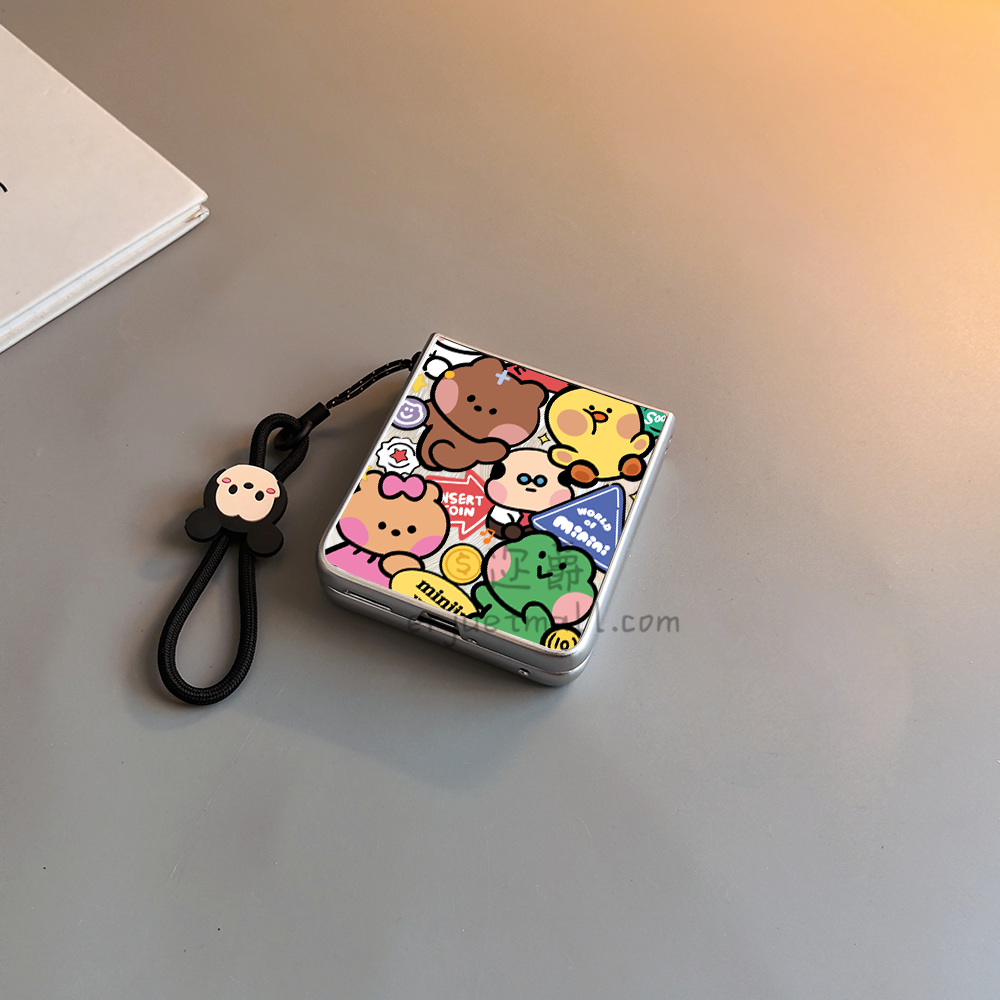 动物合集适用华为purax手机壳pocket2小米mixflip硬novaflips三星zflip764卡通p50磨砂oppofindn3n2女w25