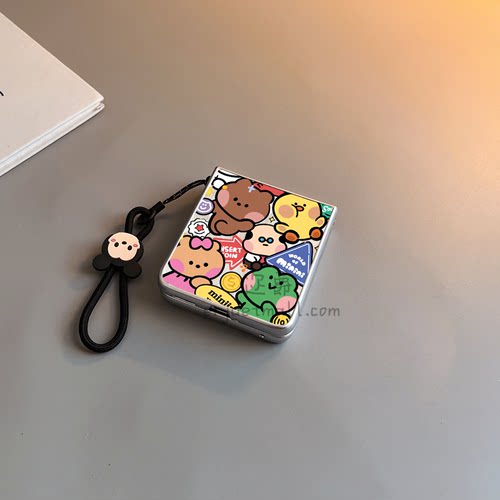 动物合集适用华为purax手机壳pocket2小米mixflip硬novaflips三星zflip764卡通p50磨砂oppofindn3n2女w25