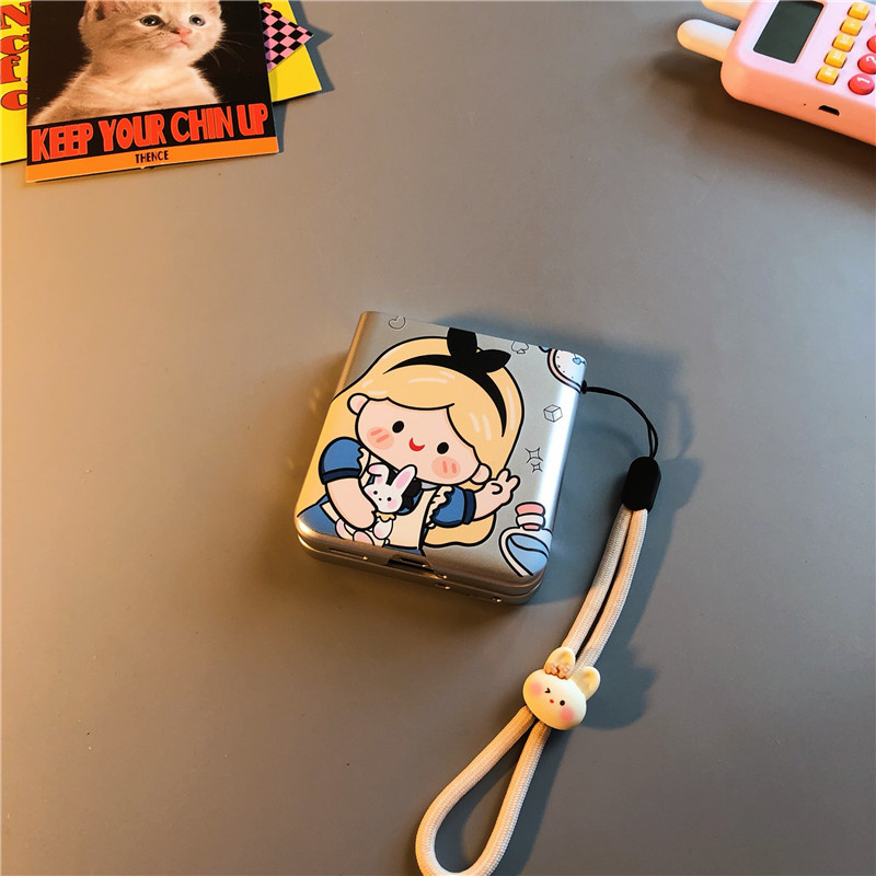 公主适用小米mixflip手机壳荣耀vflip硬三星zflip5 6 4卡通华为nova磨砂摩托罗拉razr50ultra女xfli防摔w24新
