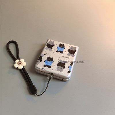 小狗熊适用小米mixflip华为purax手机壳pocket2硬novaflip三星zflip7564卡通vivox磨砂oppofindn3n2女荣耀v0