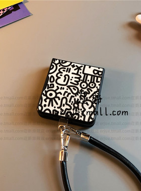 搞怪线适用华为pocket2手机壳purax硬nova三星zflip7 6 4卡通vivox皮oppofindn3n2女荣耀v小米mix flip绳p50