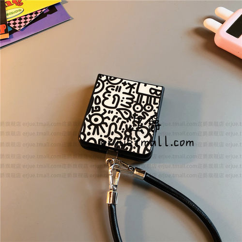 搞怪线适用华为pocket2手机壳purax硬nova三星zflip7 6 4卡通vivox皮oppofindn3n2女荣耀v小米mix flip绳p50