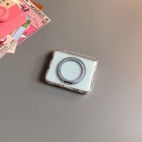 淡蓝goodlucky支架透明适用华为purax手机壳三星zflip7硬三星zflip7564卡通女w25可爱fe