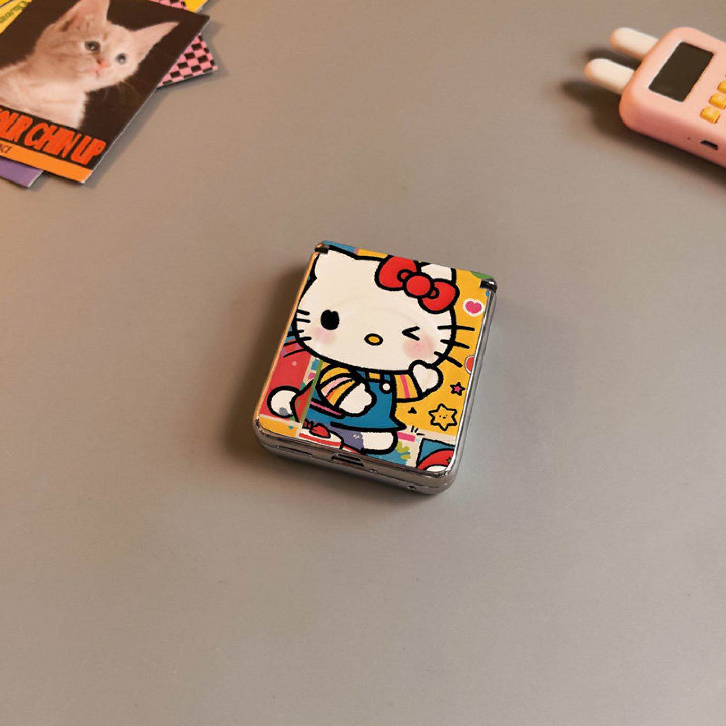 中轴磁吸适用华为pocket2手机壳硬purax磨砂小米mixflip可爱nova荣耀vflip2三星zflip7564卡通女p50