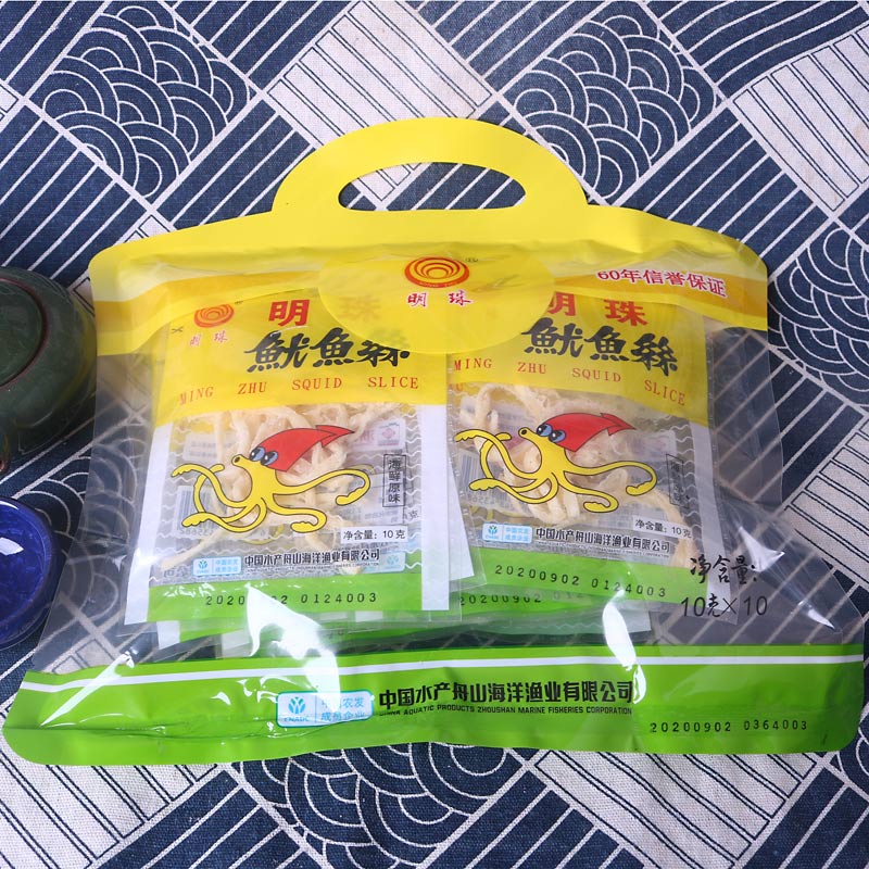 明珠鱿鱼丝10g*10烤鱿鱼小包装即食海鲜休闲零食小吃浙江舟山特产