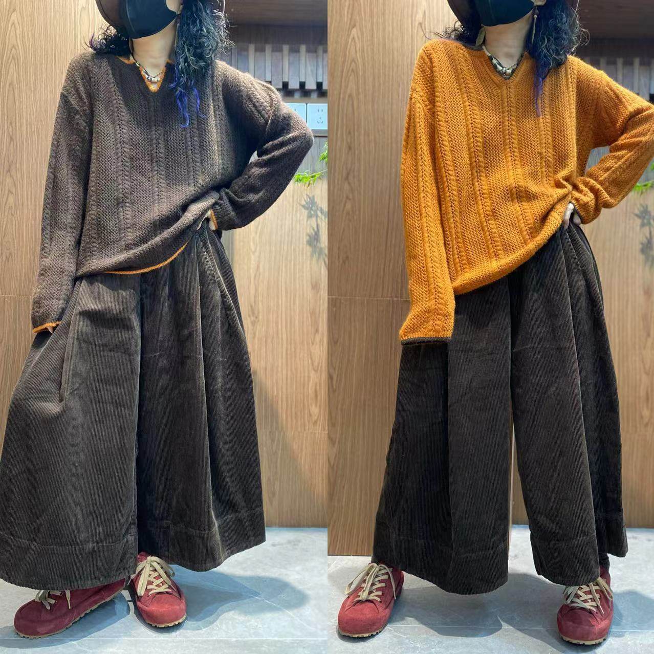 慵懒风麻花编织V领毛衣女2025秋季新款宽松显瘦百搭针织衫上衣