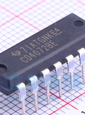 CD4072BE 全新原装 TI 直插 DIP-14 CD4072 双路4输入或门 集成IC