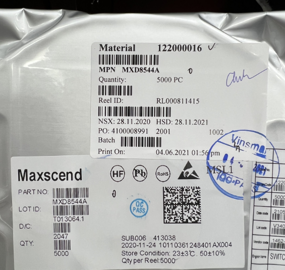 MXD8544A 丝印NA LGA封装射频开关 MAXSCEND