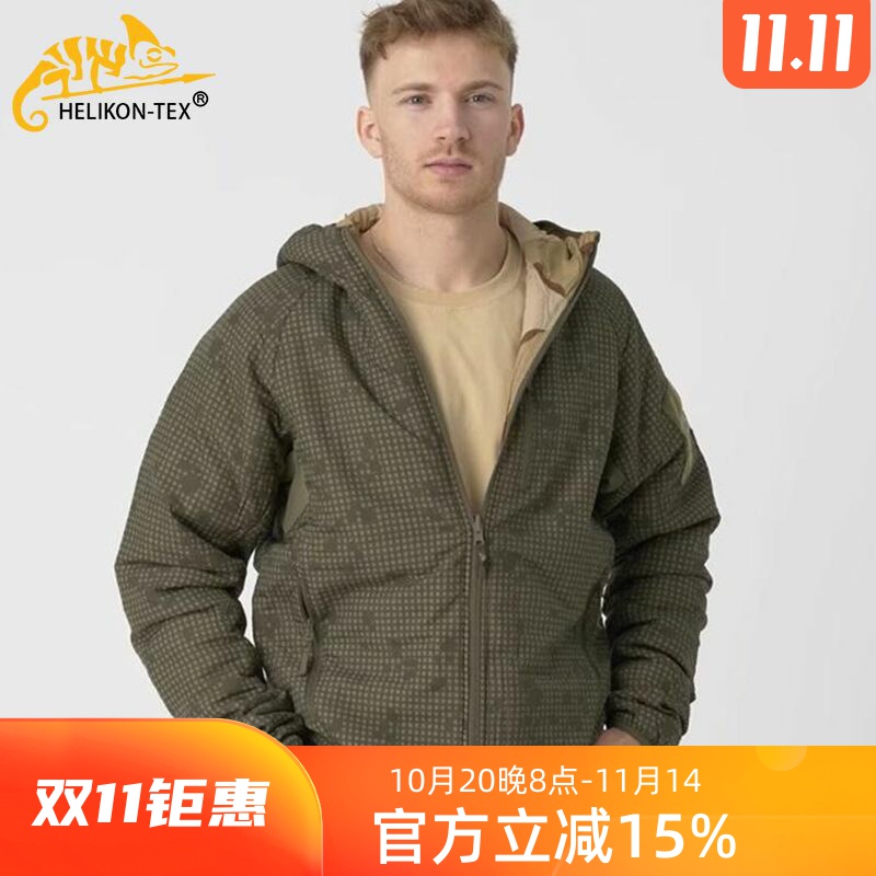 赫利肯双面棉服猎狼犬保暖连帽
