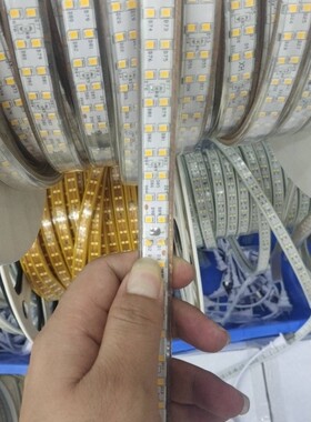 灯带led灯条三色变光带背胶自粘家用220v灯槽超亮吊顶户外防水