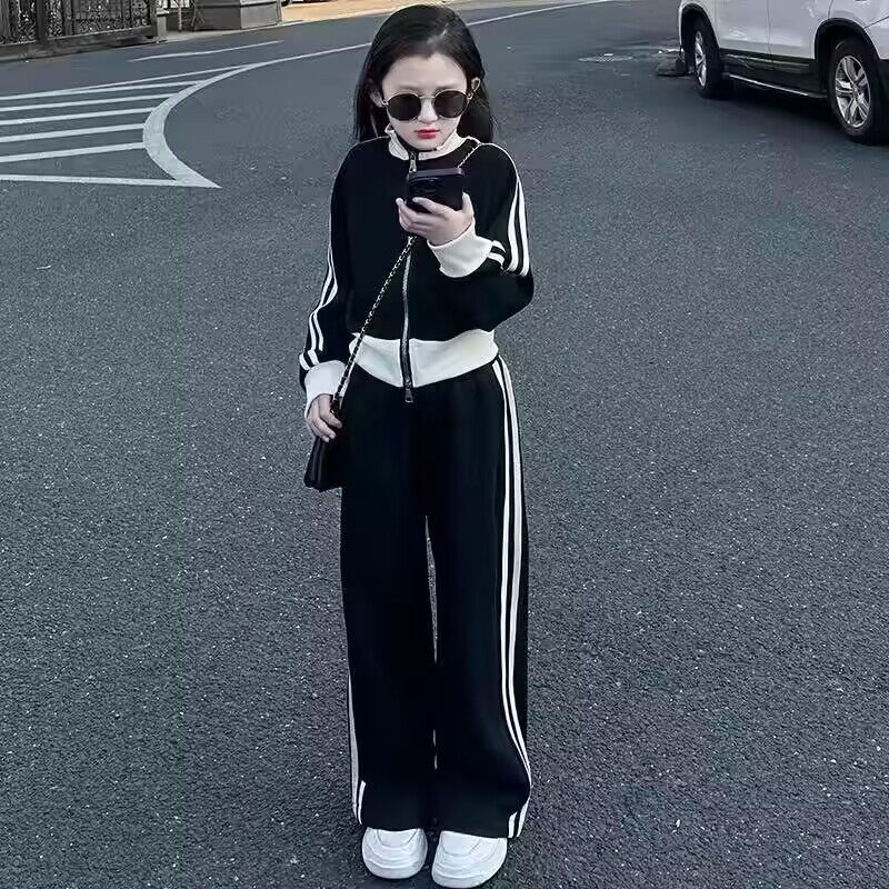 女童春秋韩版洋气运动休闲套装洋