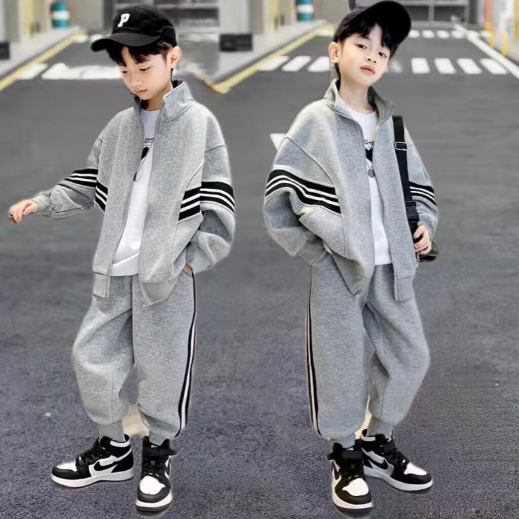 男童秋装卫衣套装2025新款儿童秋季大童12岁男孩两件套春秋款童装