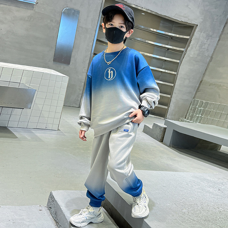 男童渐变卫衣套装春秋帅气运动服中大童两件套潮童装儿童秋装潮流,童装/婴儿装/亲子装,儿童运动套装,淘宝优惠券,粉丝福利购,淘宝优惠卷