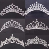 大号韩国儿童皇冠发箍公主可爱水钻女童发饰新娘发梳发卡饰品头饰