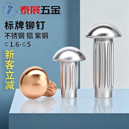泰展gb827紫铜不锈钢304标牌铆钉
