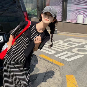 2026年现货春款显高显瘦连衣裙配披肩#1038-P125-K188，女装连衣裙，唛多