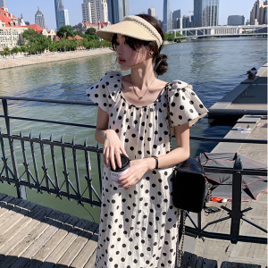 2026年夏款现货甜美风通勤时尚波点连衣裙#3097 -P105-K158图片