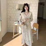 2026春季新款现货蕾丝重工套装上衣+半裙#6007-P185-K288，女装套装/套裙，唛多