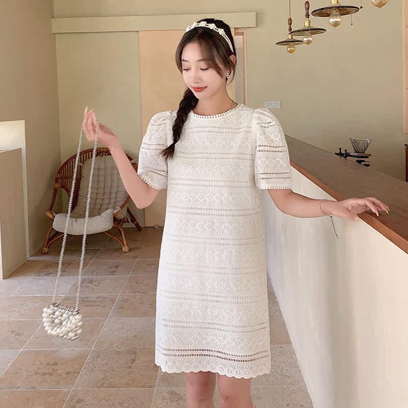 2025现货【夏款数据好】重工蕾丝连衣裙#3075-P105-K158,女装连衣裙,唛多